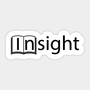 Insight being insightful typography design Sticker